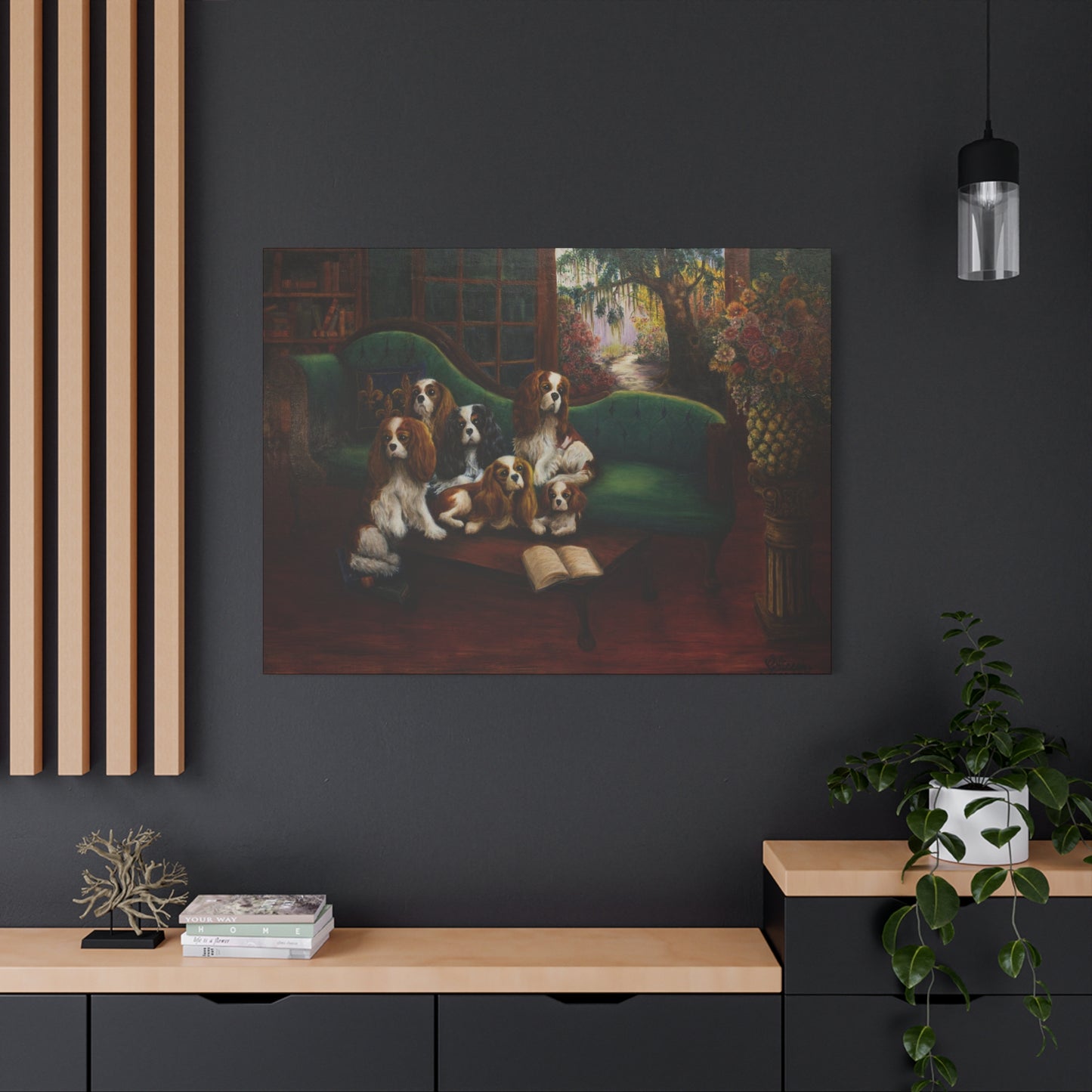 "Foundation" Canvas Print - Cavalier King Charles Spaniel Family Portrait