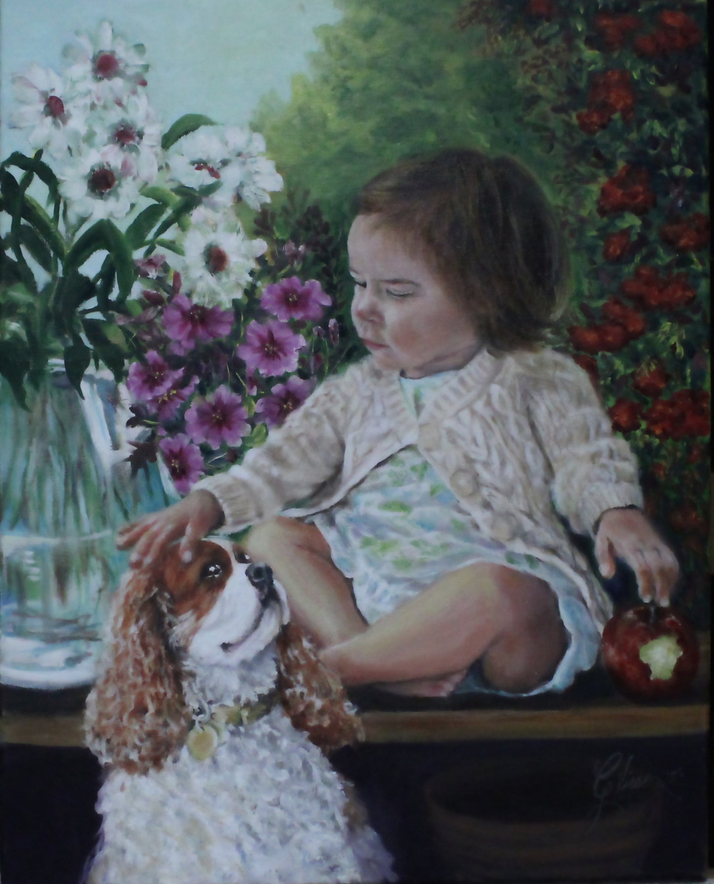 "Garden Morning" 16X20" Original oil on canvas.