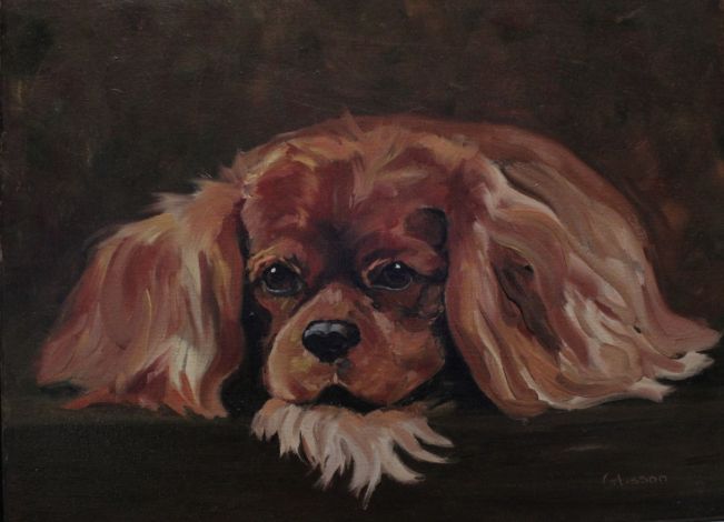Original Oil on linen "THOUGHTFUL REPOSE"