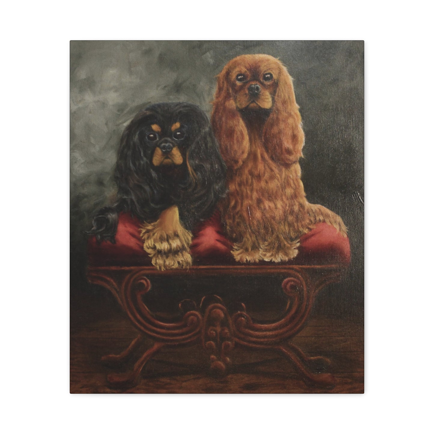 "Solid Sisters" Canvas Print Cavalier King Charles Spaniel Art