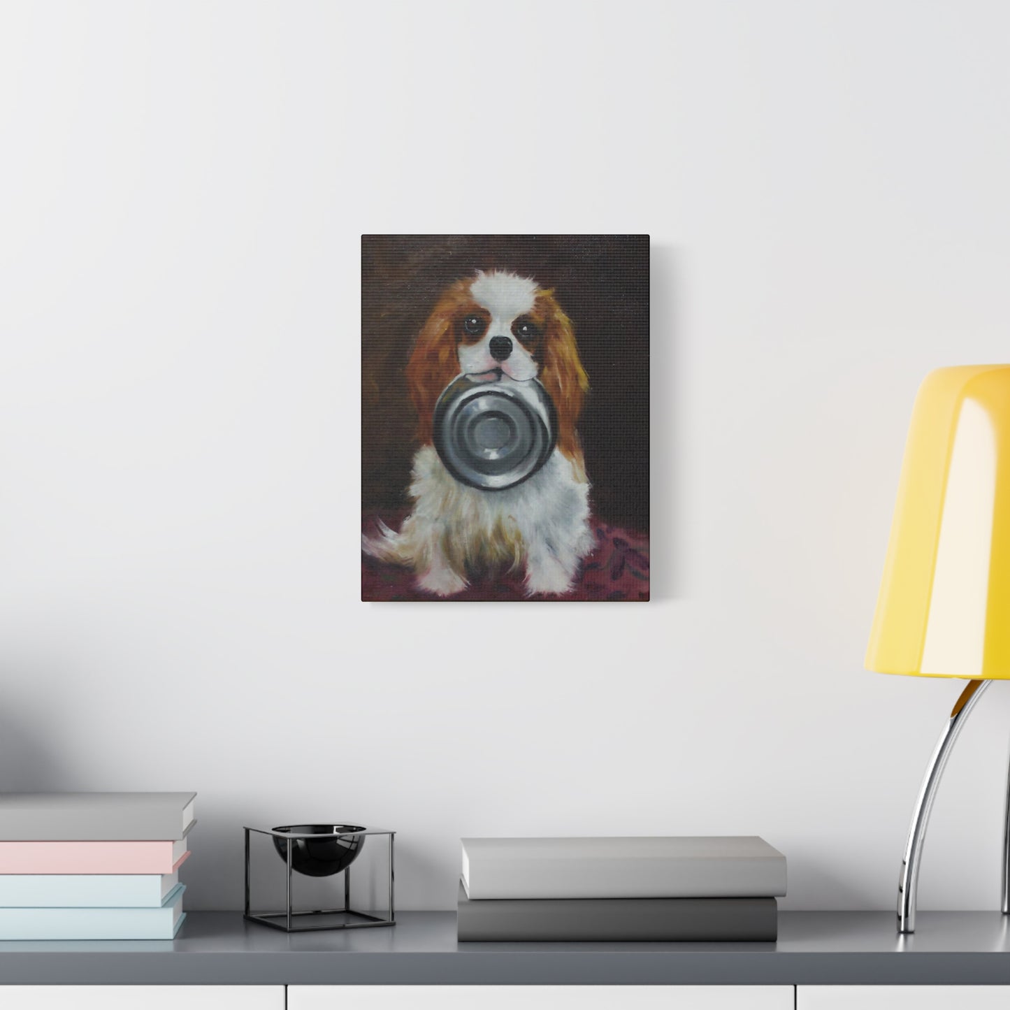 "Dixie Cup" Canvas Print - Cavalier King Charles Spaniel Art