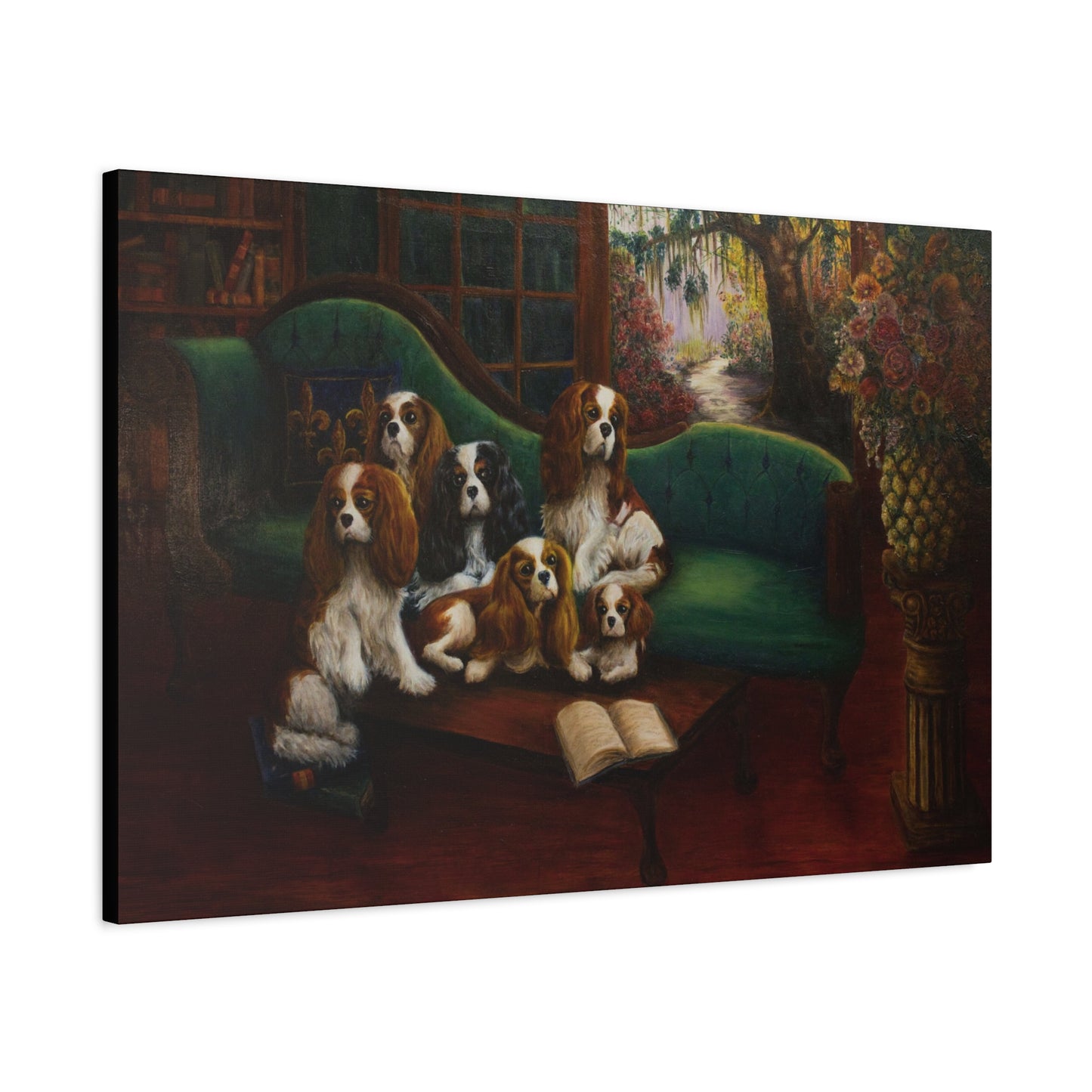 "Foundation" Canvas Print - Cavalier King Charles Spaniel Family Portrait