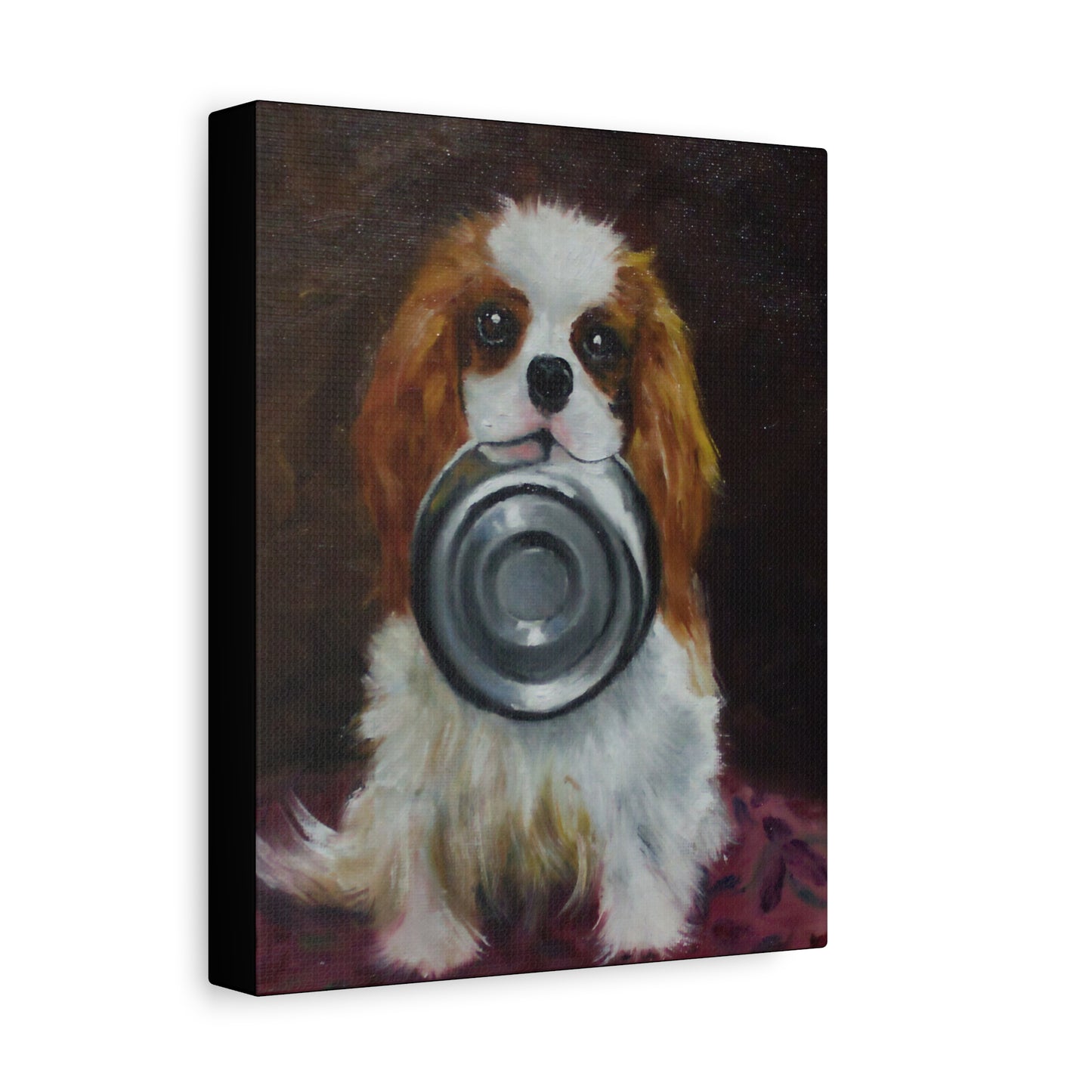 "Dixie Cup" Canvas Print - Cavalier King Charles Spaniel Art