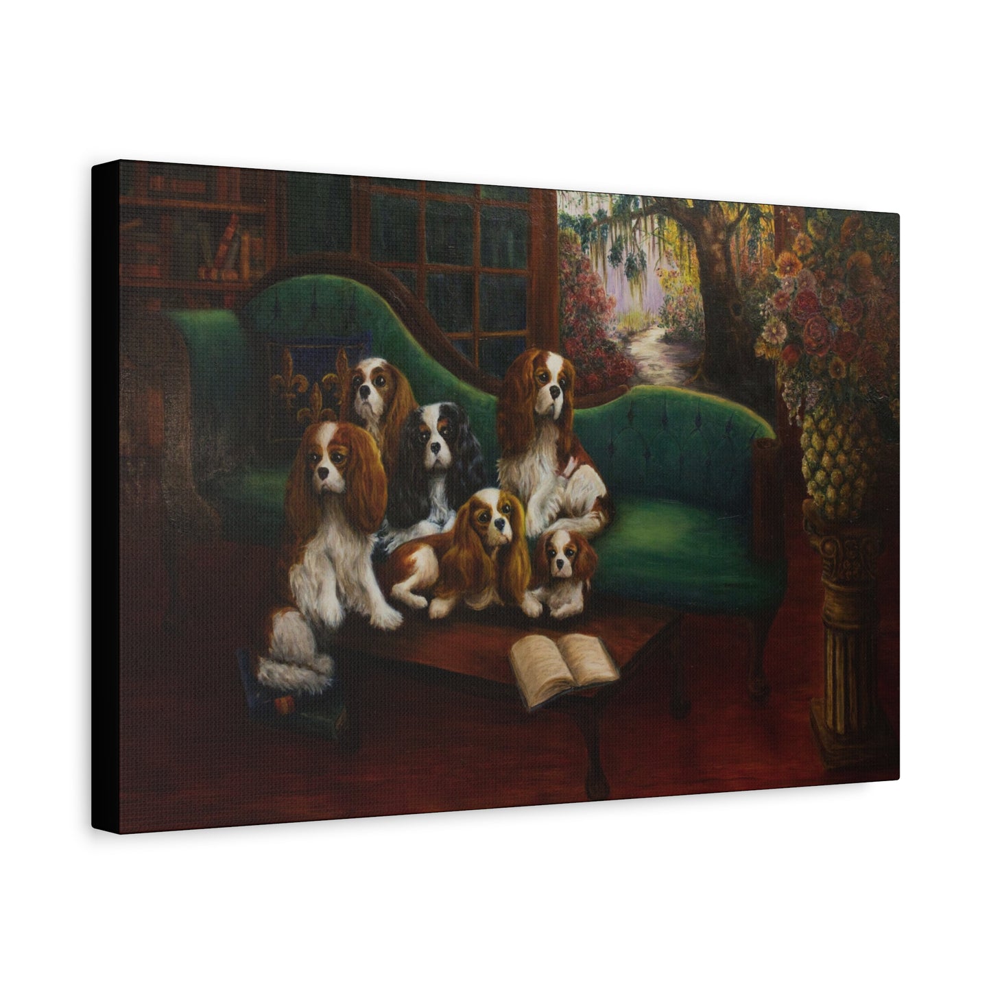 "Foundation" Canvas Print - Cavalier King Charles Spaniel Family Portrait