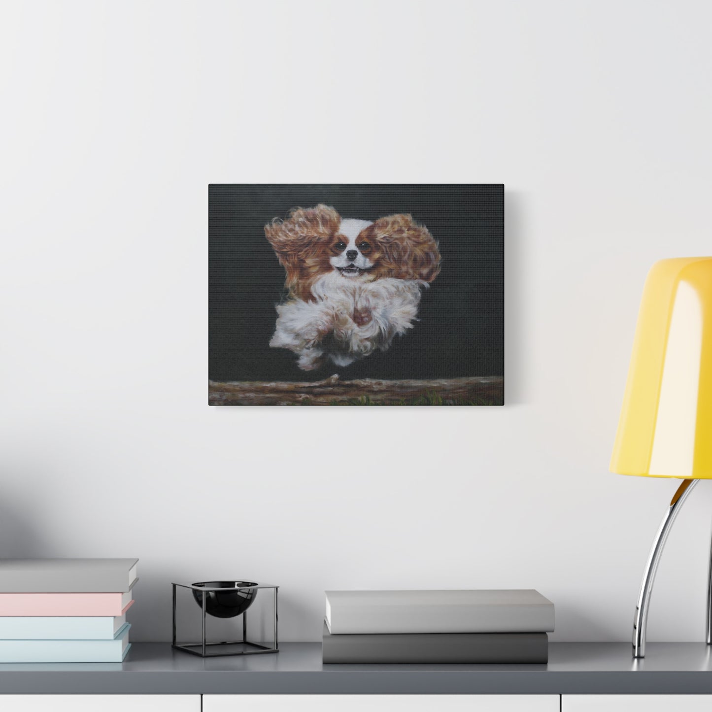 "Athlete" Canvas Print - Blenheim Cavalier King Charles Spaniel Agility Champion