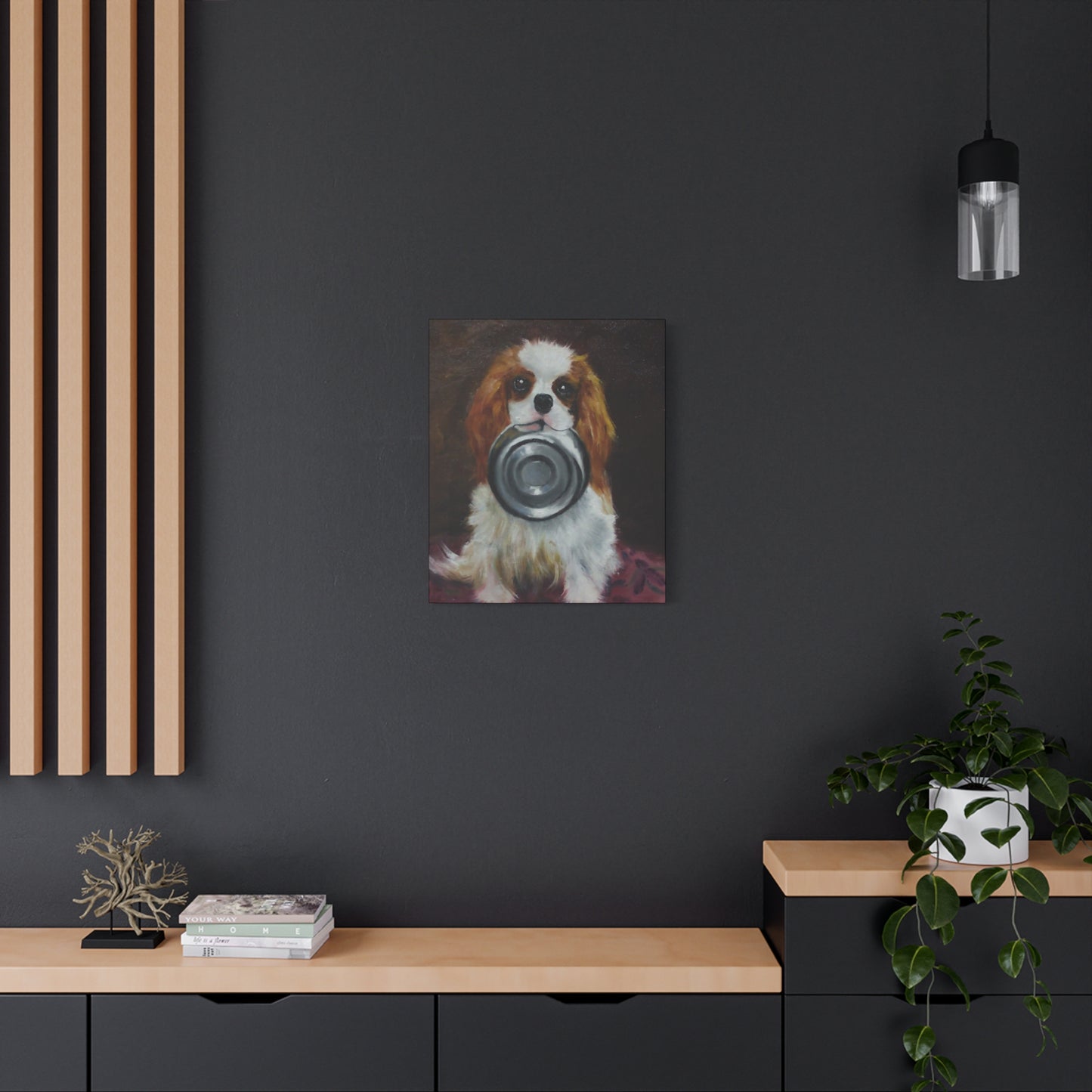 "Dixie Cup" Canvas Print - Cavalier King Charles Spaniel Art