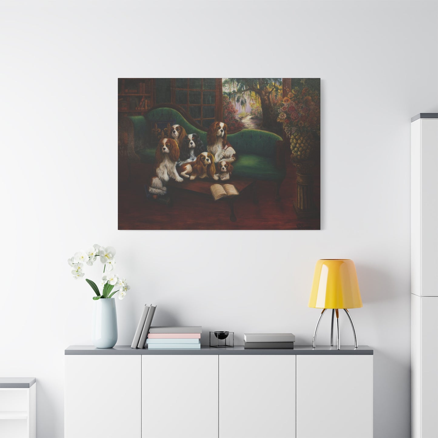 "Foundation" Canvas Print - Cavalier King Charles Spaniel Family Portrait