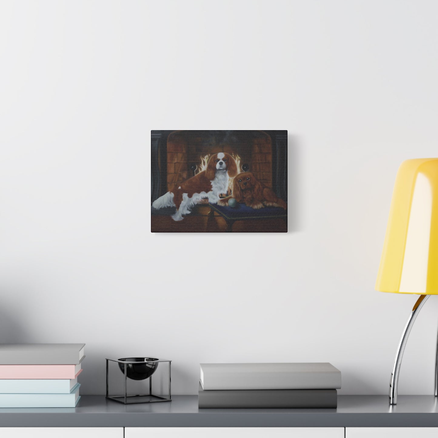 "Cold Night" Canvas Print - Cavalier King Charles Spaniel Art