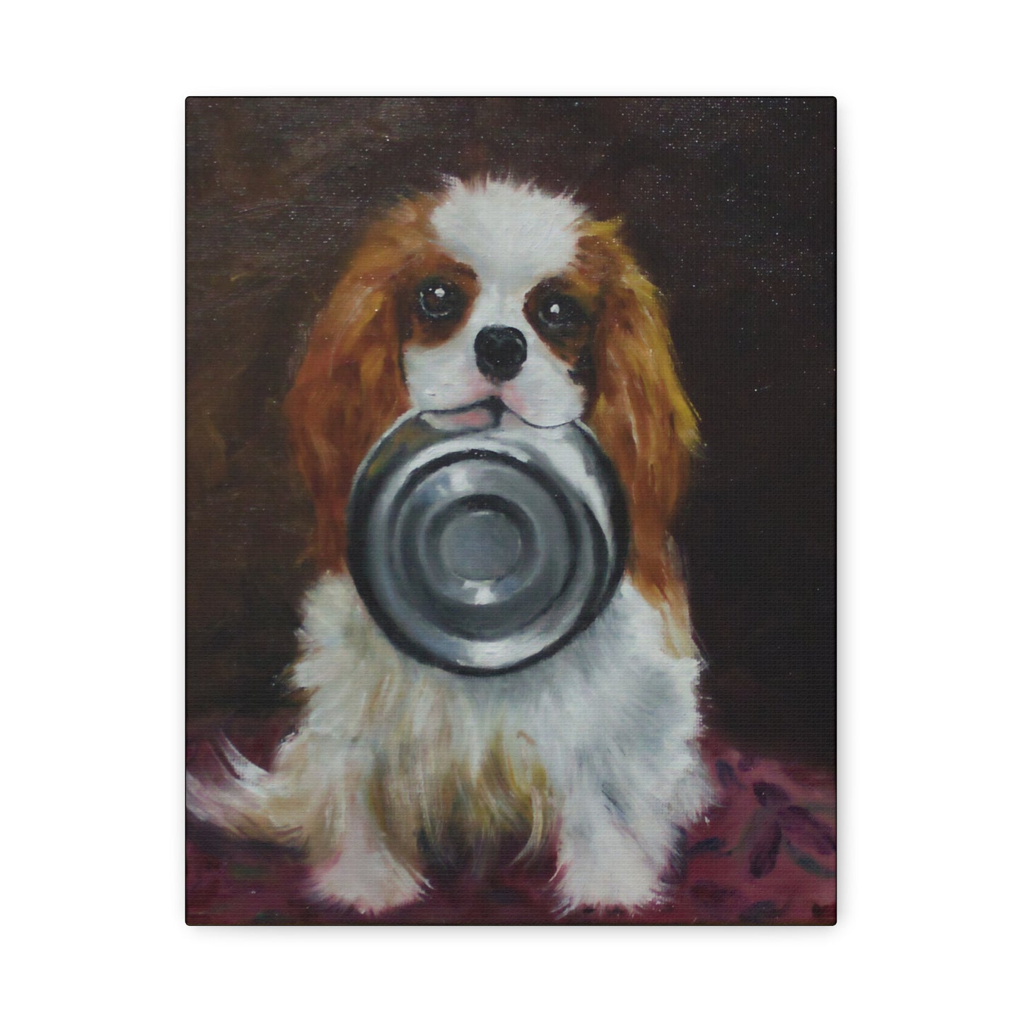 "Dixie Cup" Canvas Print - Cavalier King Charles Spaniel Art