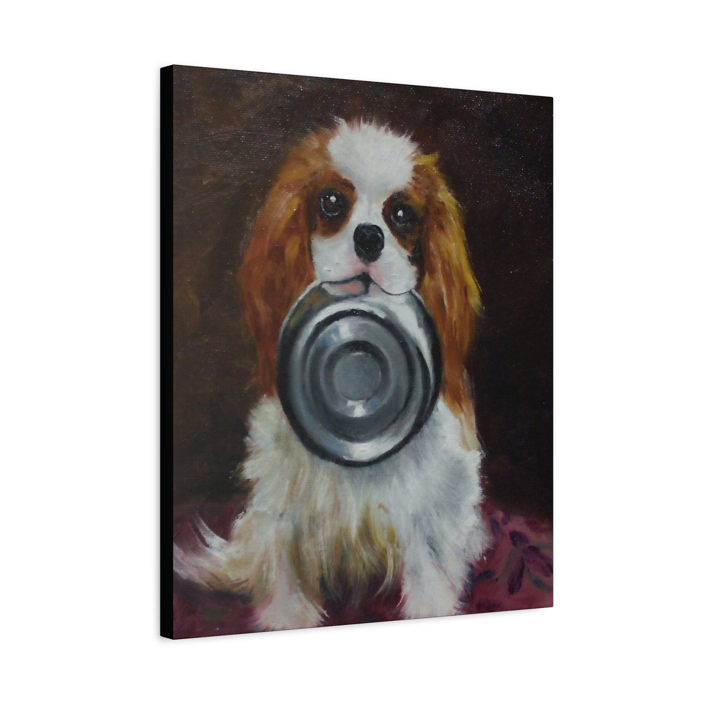 "Dixie Cup" Canvas Print - Cavalier King Charles Spaniel Art