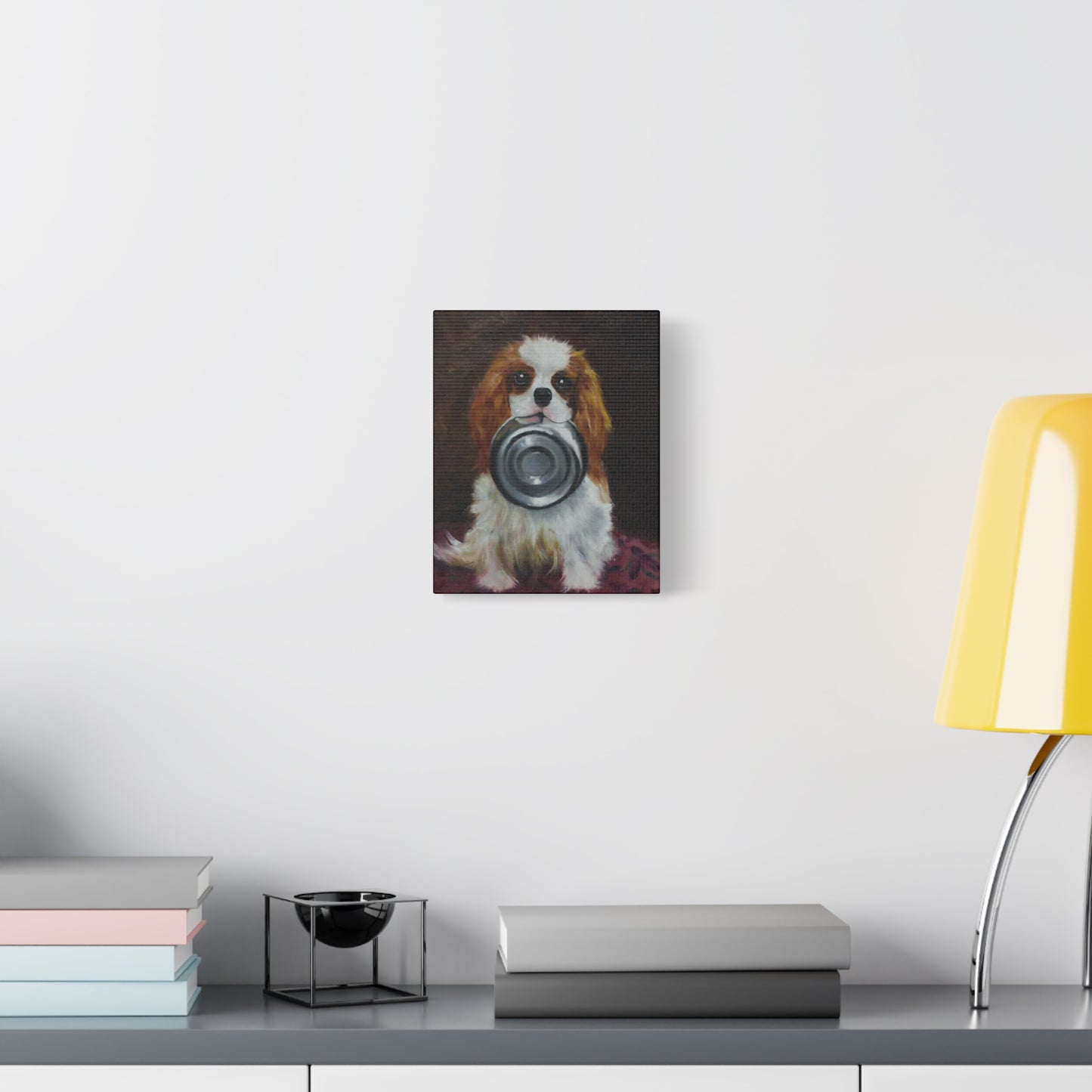 "Dixie Cup" Canvas Print - Cavalier King Charles Spaniel Art