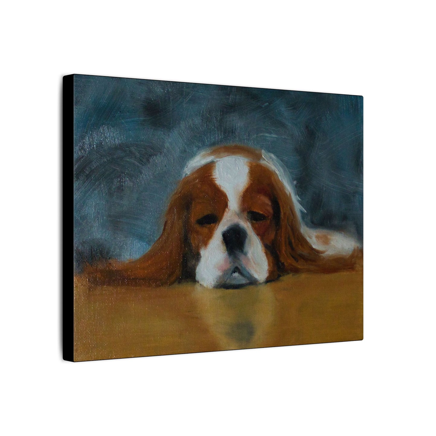 "Serenity In Slumber" Canvas Print - Blenheim Cavalier King Charles Spaniel Art