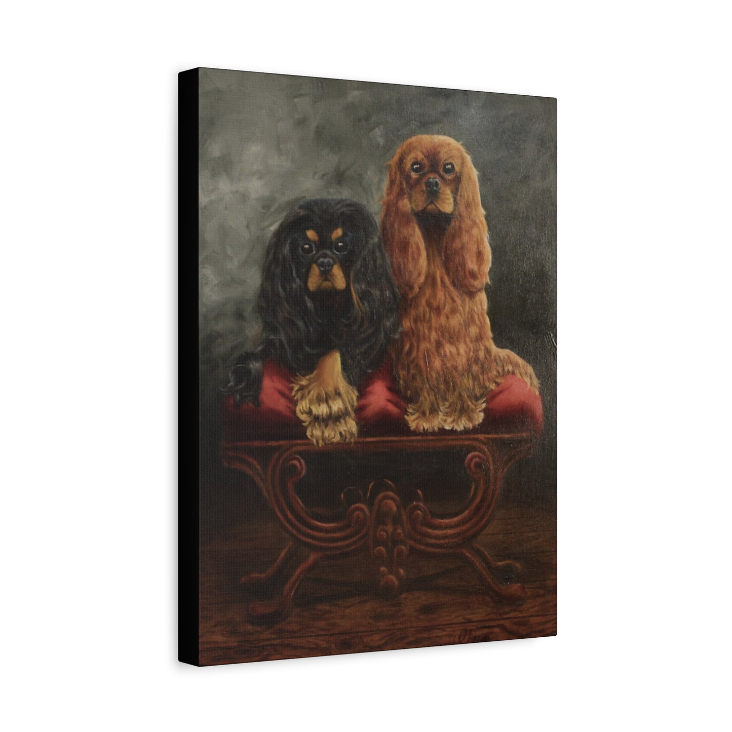 "Solid Sisters" Canvas Print Cavalier King Charles Spaniel Art