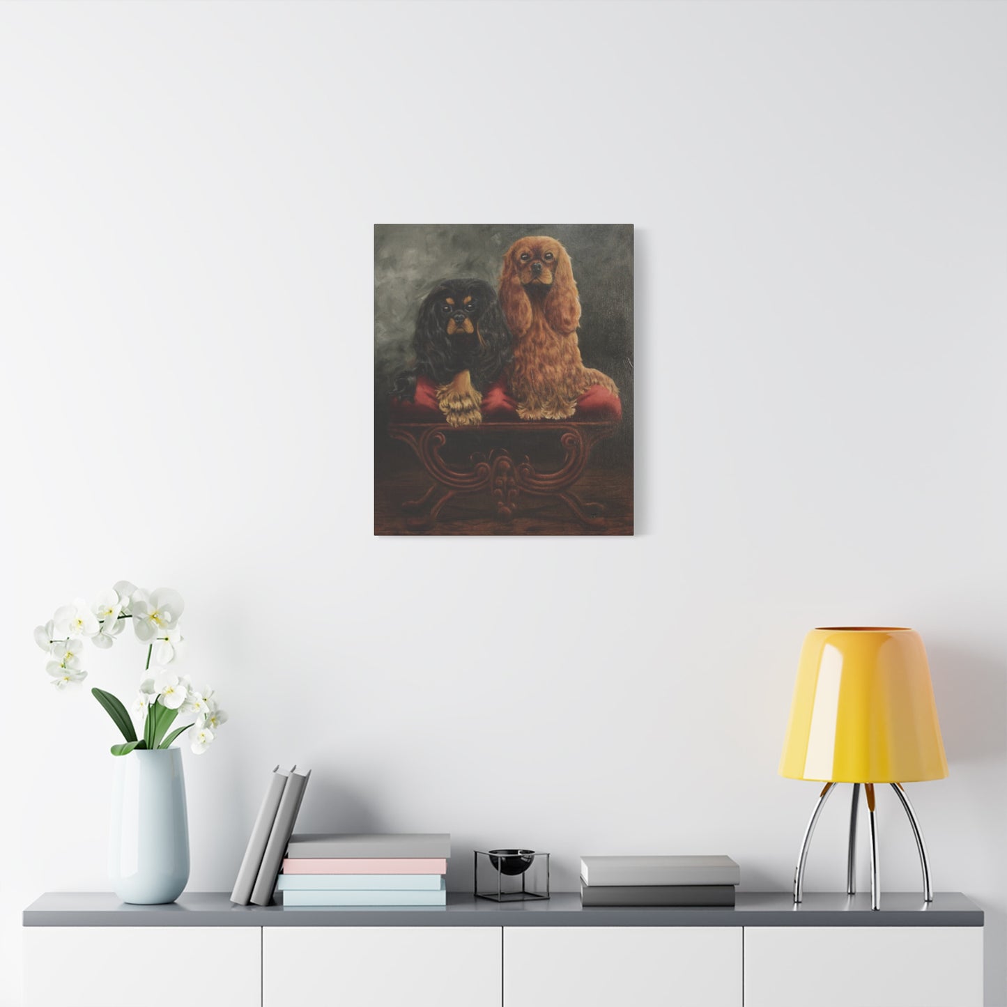 "Solid Sisters" Canvas Print Cavalier King Charles Spaniel Art