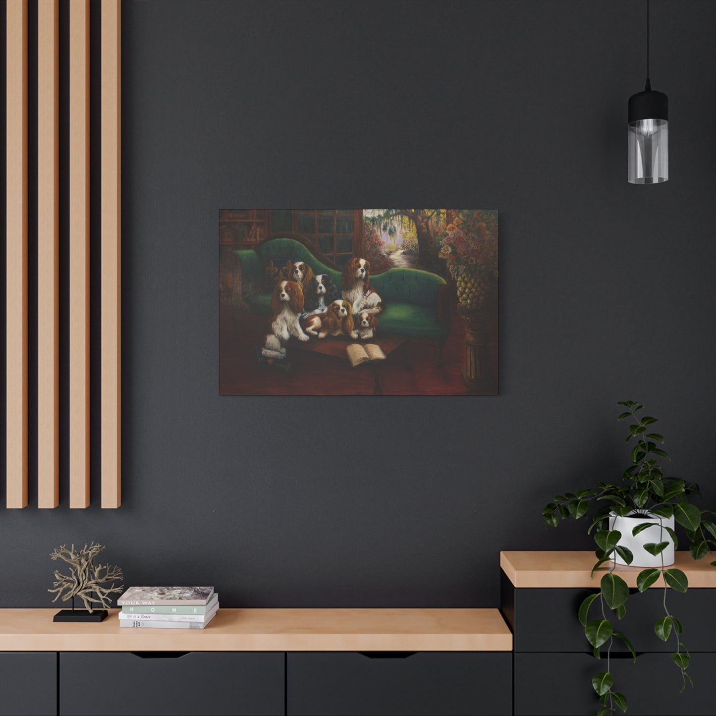 "Foundation" Canvas Print - Cavalier King Charles Spaniel Family Portrait