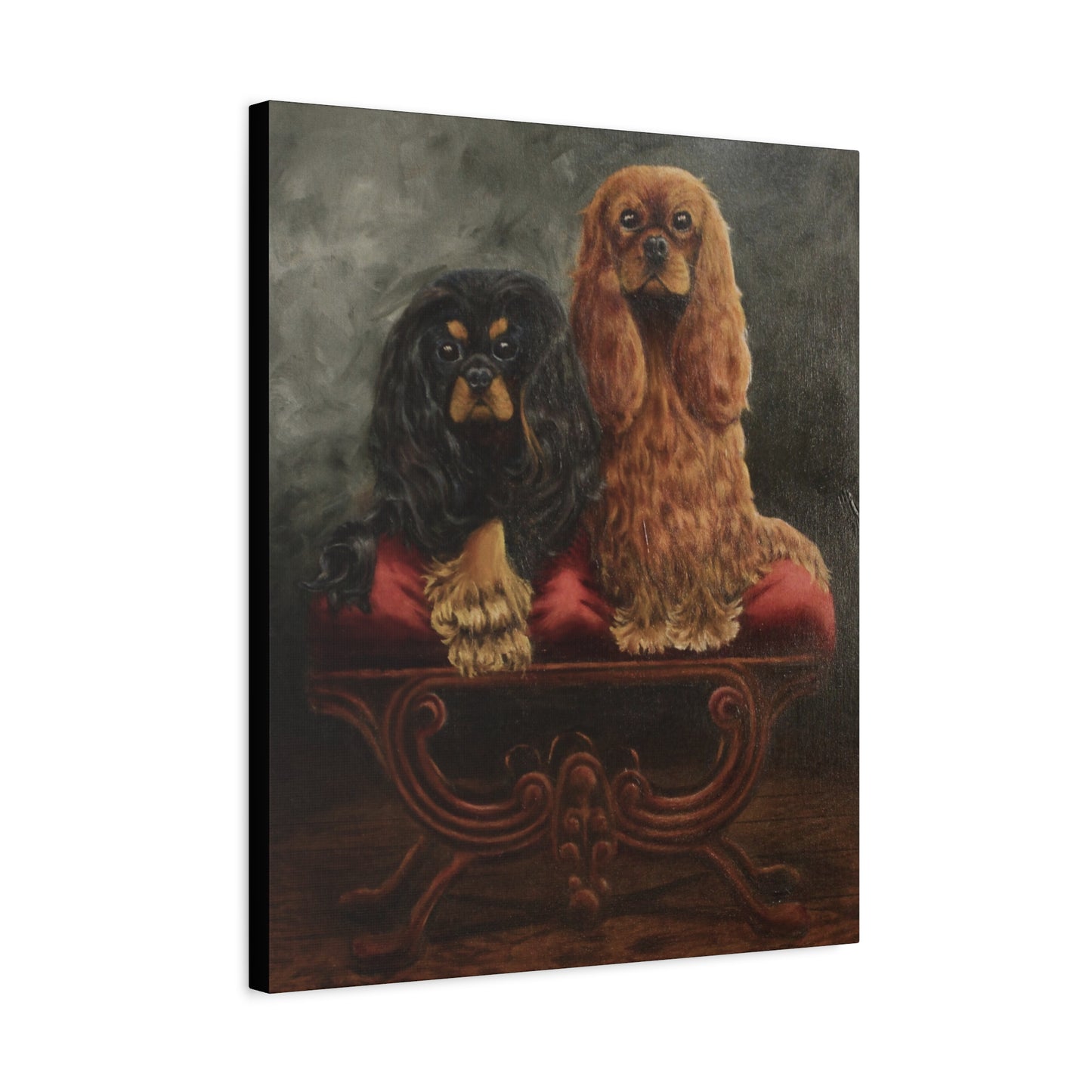 "Solid Sisters" Canvas Print Cavalier King Charles Spaniel Art