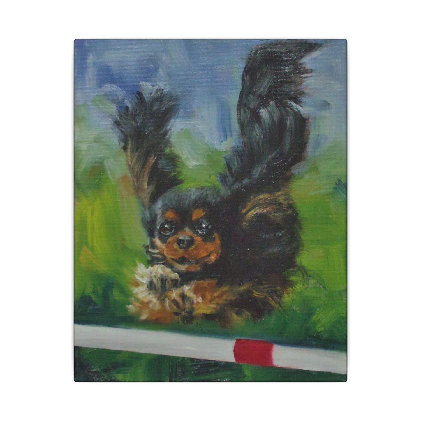 "Wings" Canvas Print - Cavalier King Charles Spaniel Agility Art