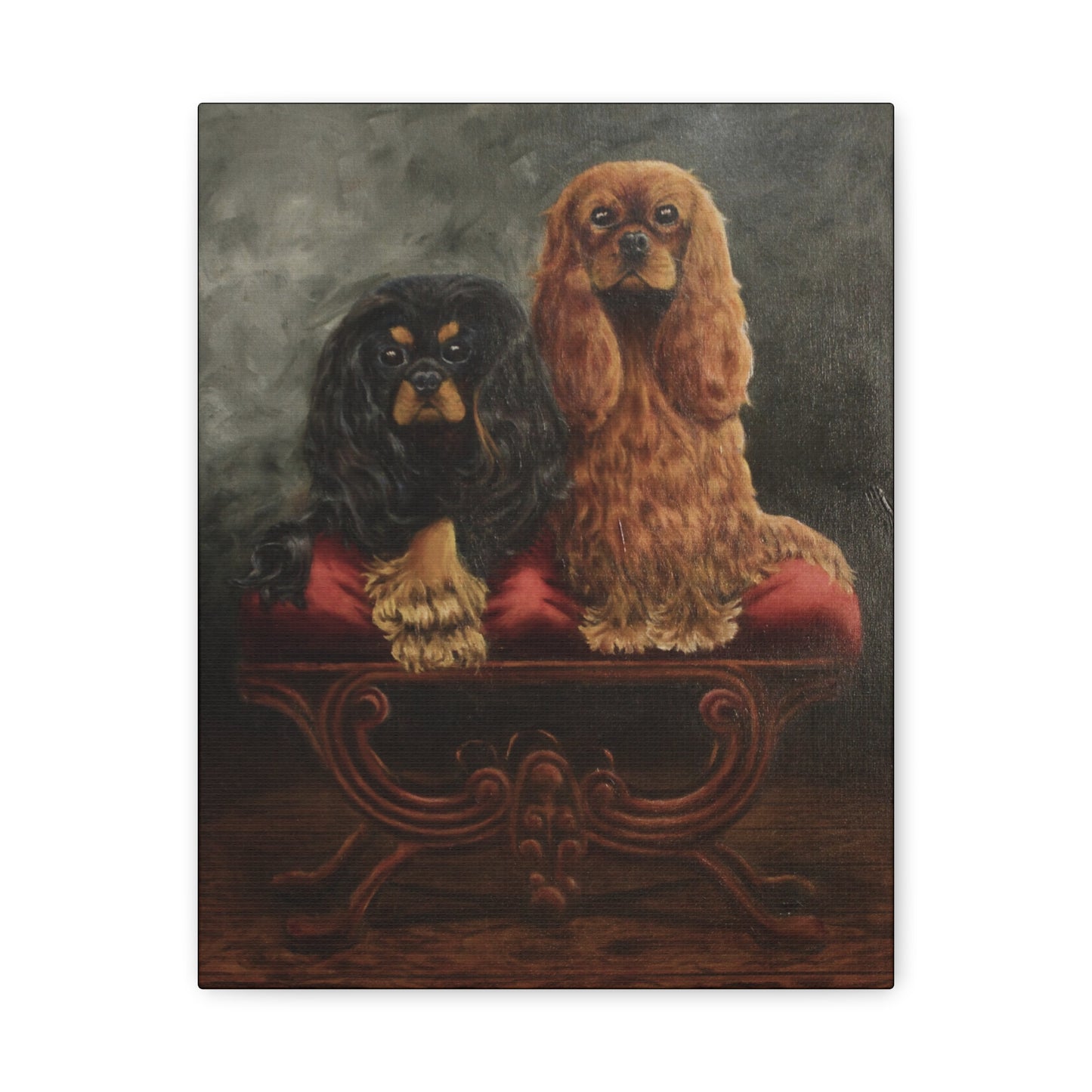 "Solid Sisters" Canvas Print Cavalier King Charles Spaniel Art