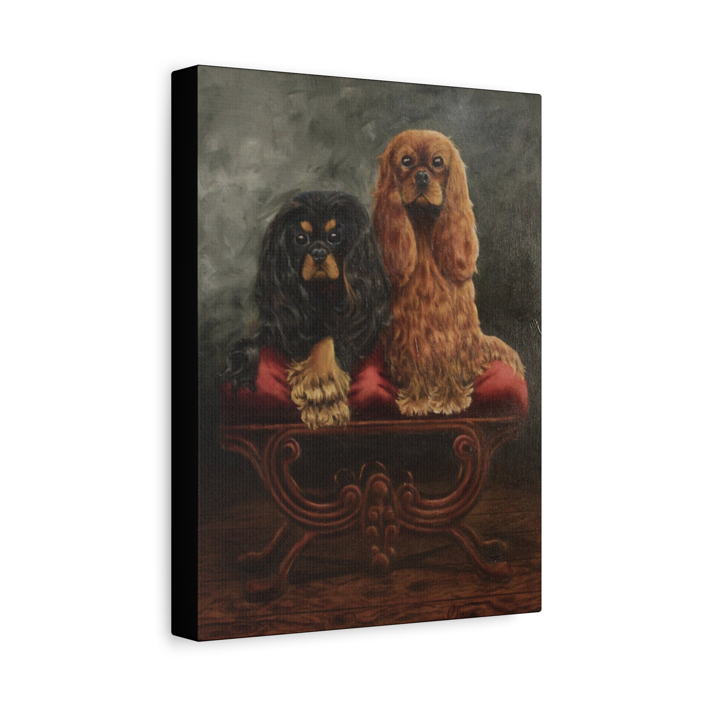 "Solid Sisters" Canvas Print Cavalier King Charles Spaniel Art