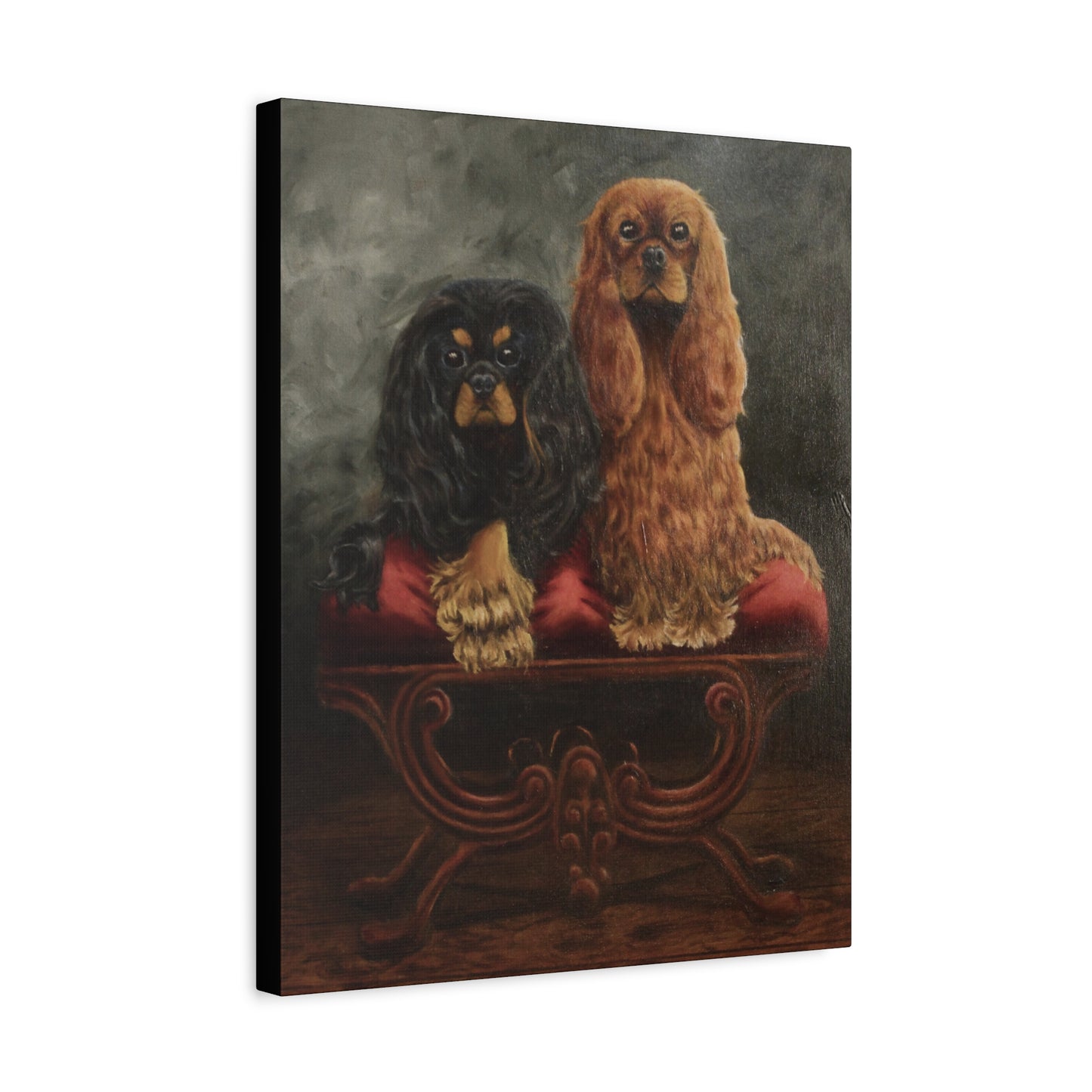 "Solid Sisters" Canvas Print Cavalier King Charles Spaniel Art
