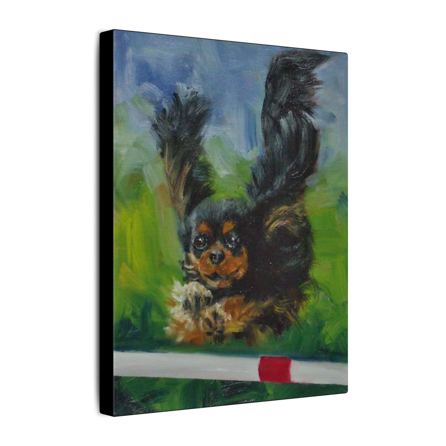 "Wings" Canvas Print - Cavalier King Charles Spaniel Agility Art