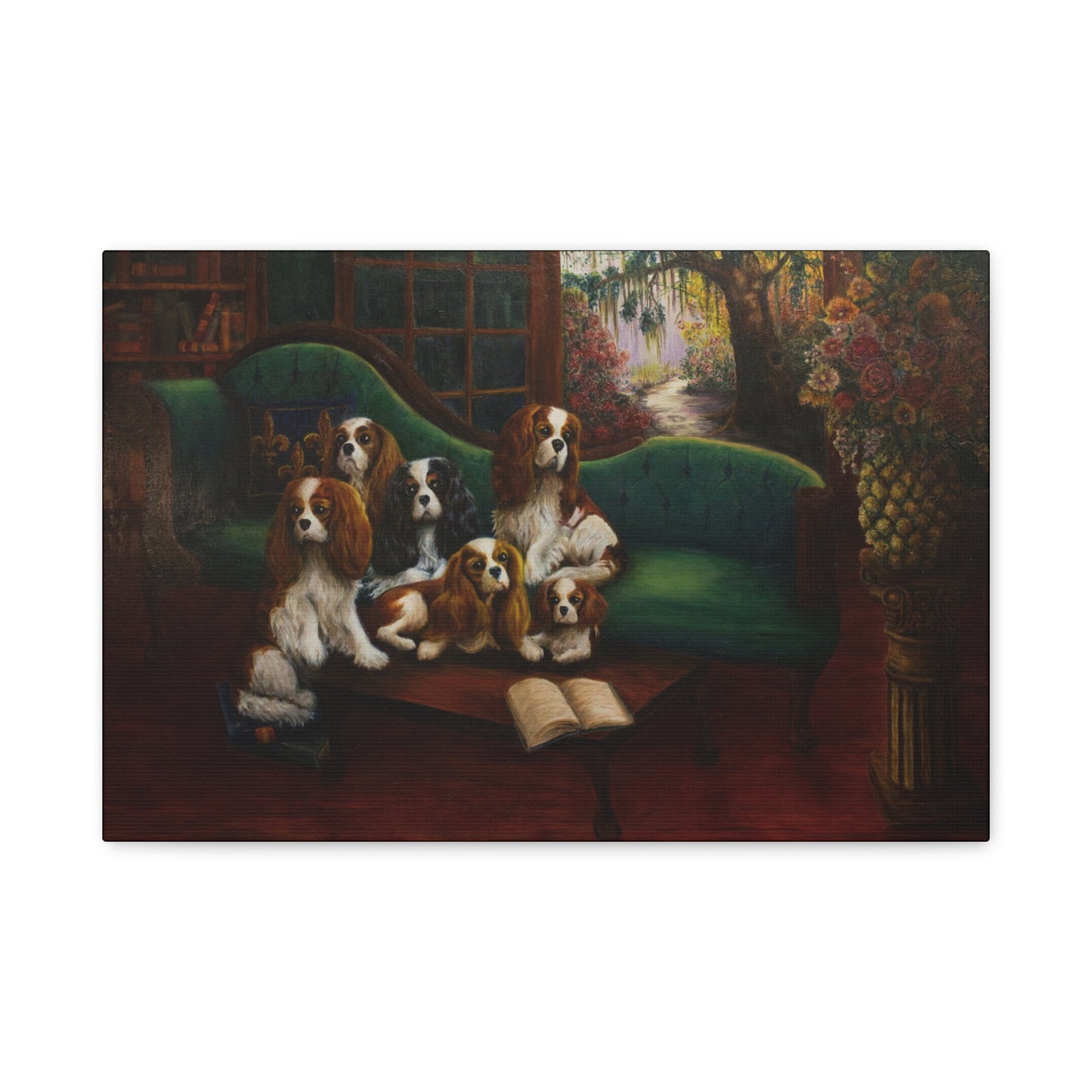 "Foundation" Canvas Print - Cavalier King Charles Spaniel Family Portrait