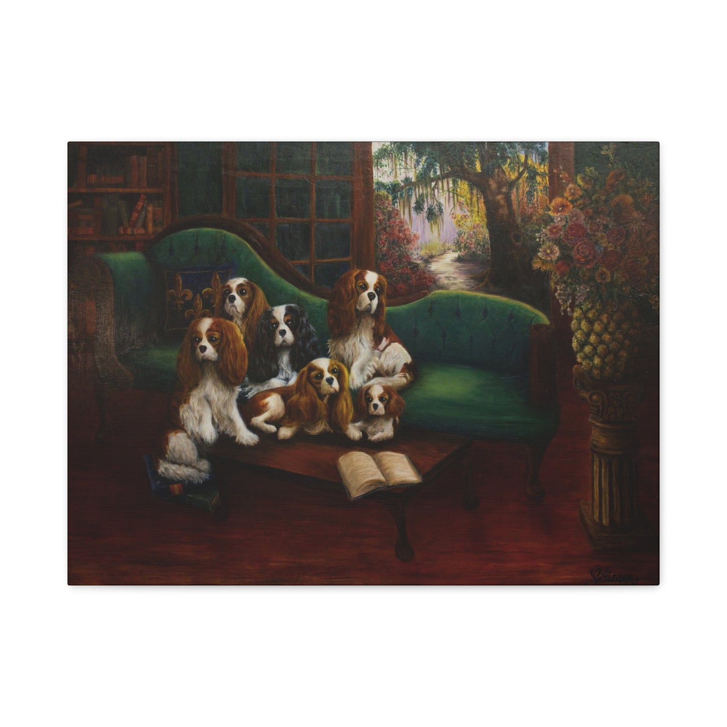 "Foundation" Canvas Print - Cavalier King Charles Spaniel Family Portrait