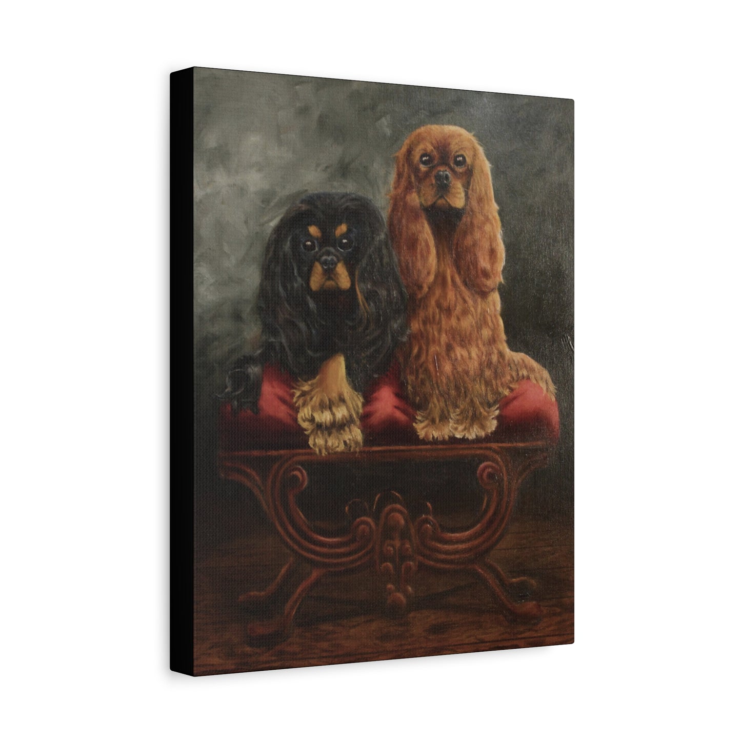 "Solid Sisters" Canvas Print Cavalier King Charles Spaniel Art