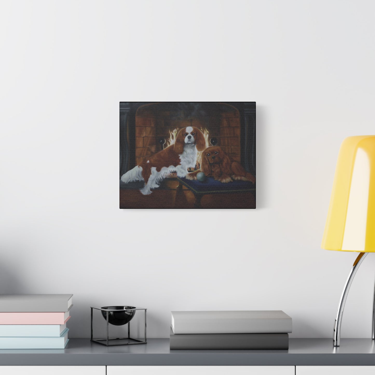 "Cold Night" Canvas Print - Cavalier King Charles Spaniel Art