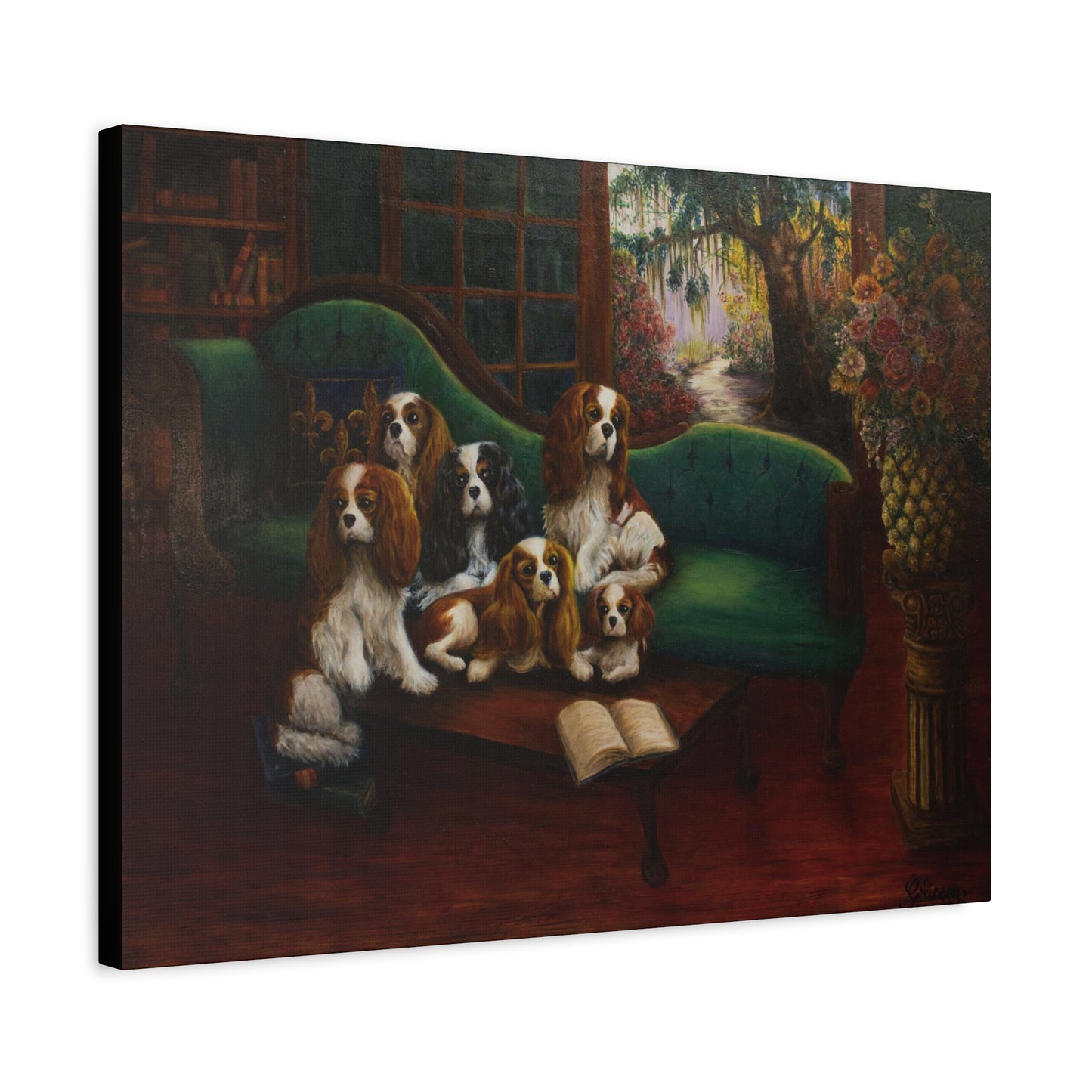 "Foundation" Canvas Print - Cavalier King Charles Spaniel Family Portrait