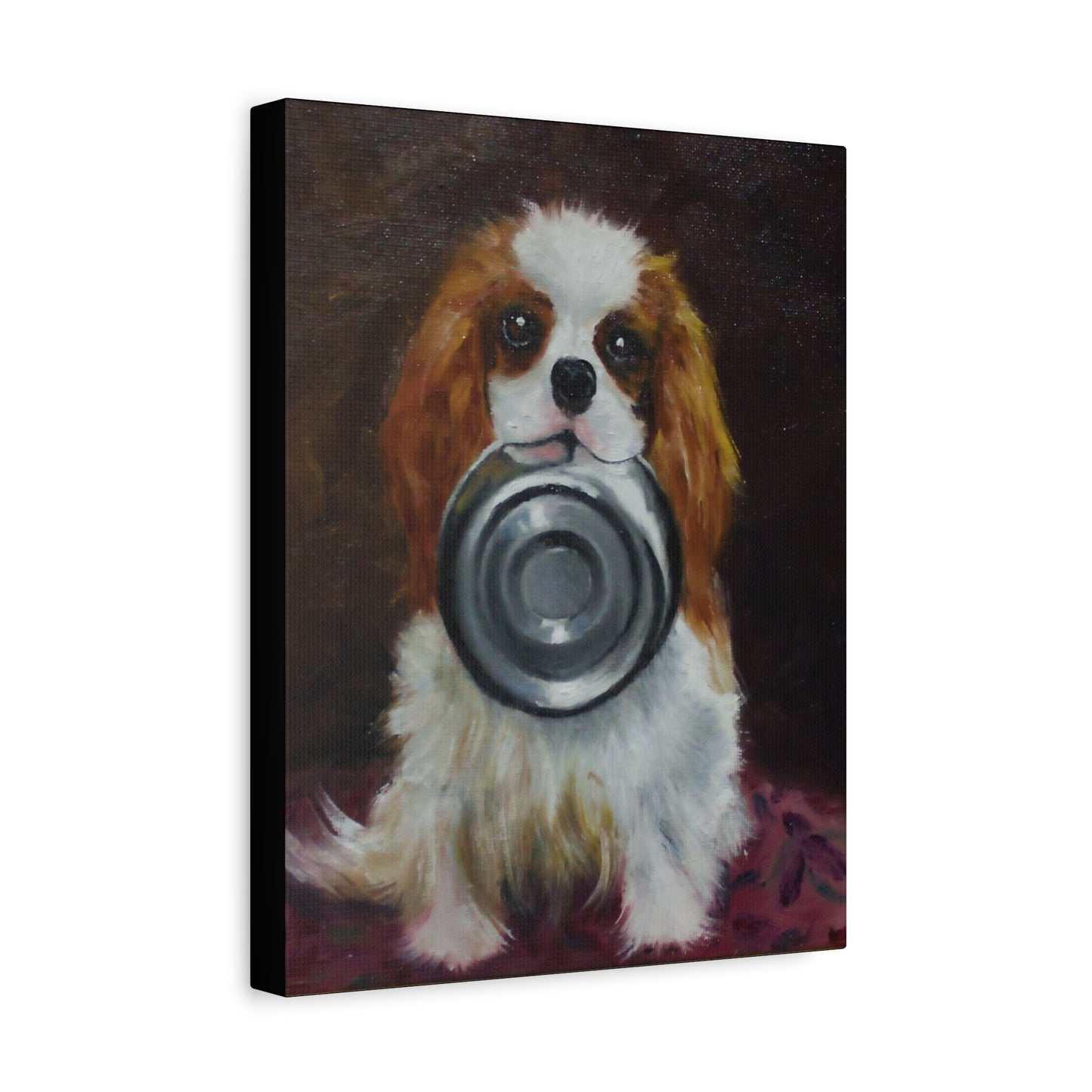 "Dixie Cup" Canvas Print - Cavalier King Charles Spaniel Art