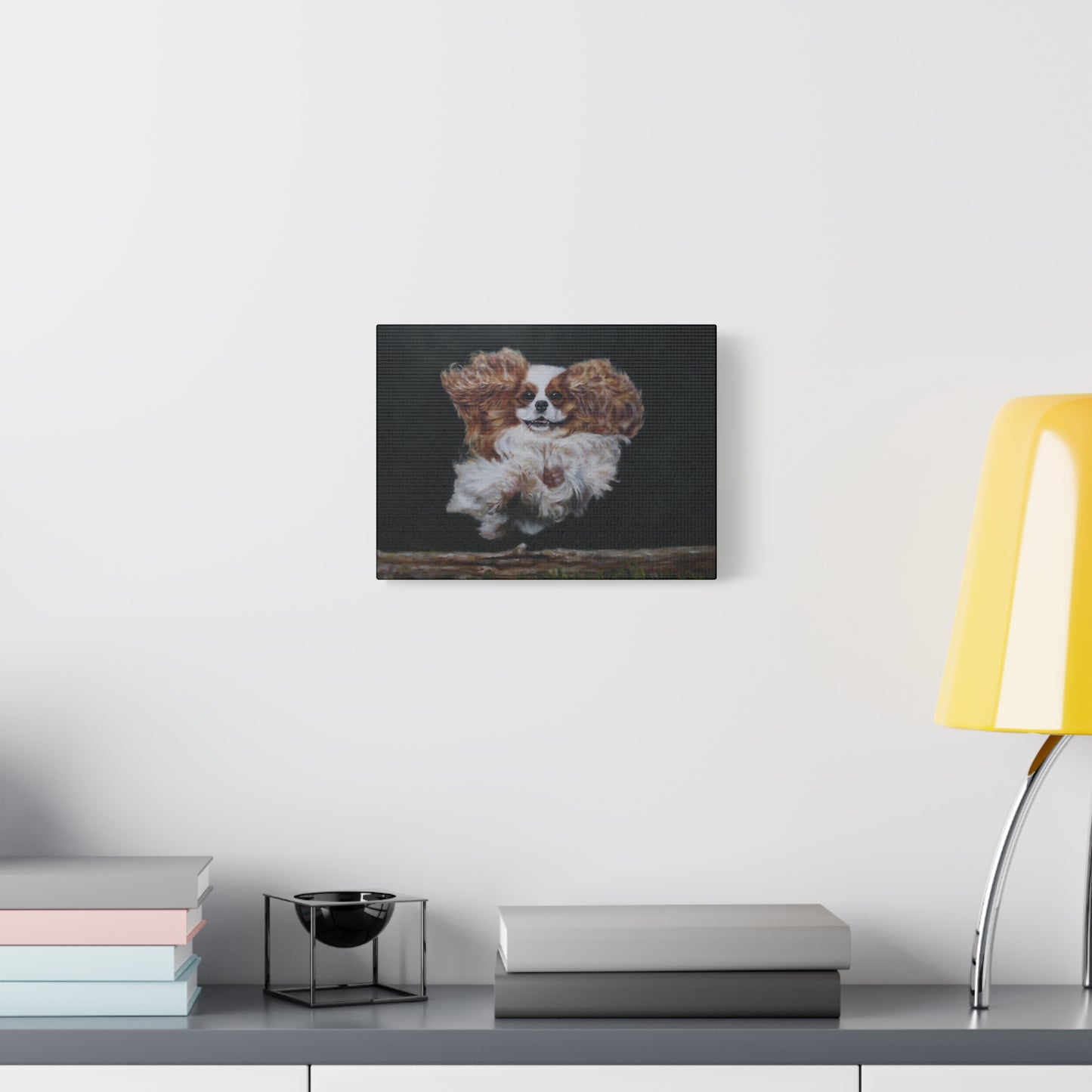 "Athlete" Canvas Print - Blenheim Cavalier King Charles Spaniel Agility Champion