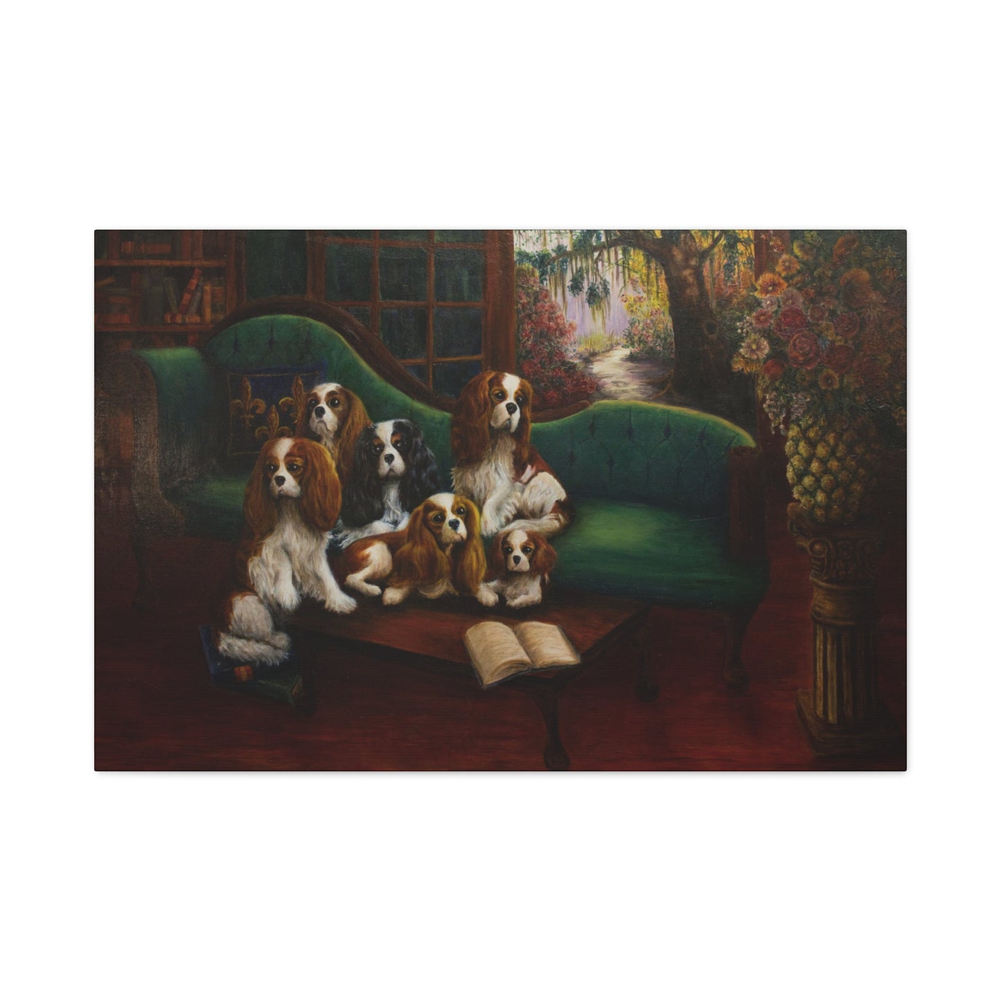 "Foundation" Canvas Print - Cavalier King Charles Spaniel Family Portrait