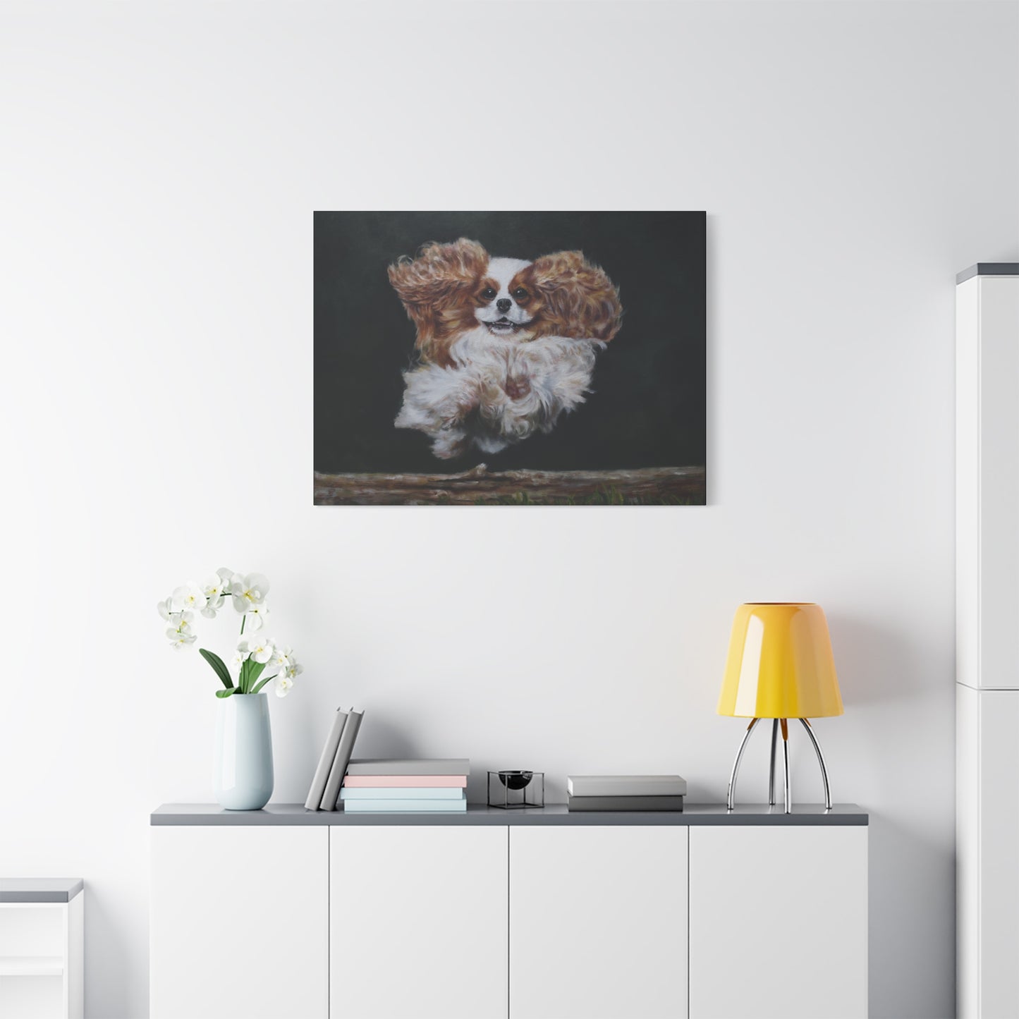 "Athlete" Canvas Print - Blenheim Cavalier King Charles Spaniel Agility Champion