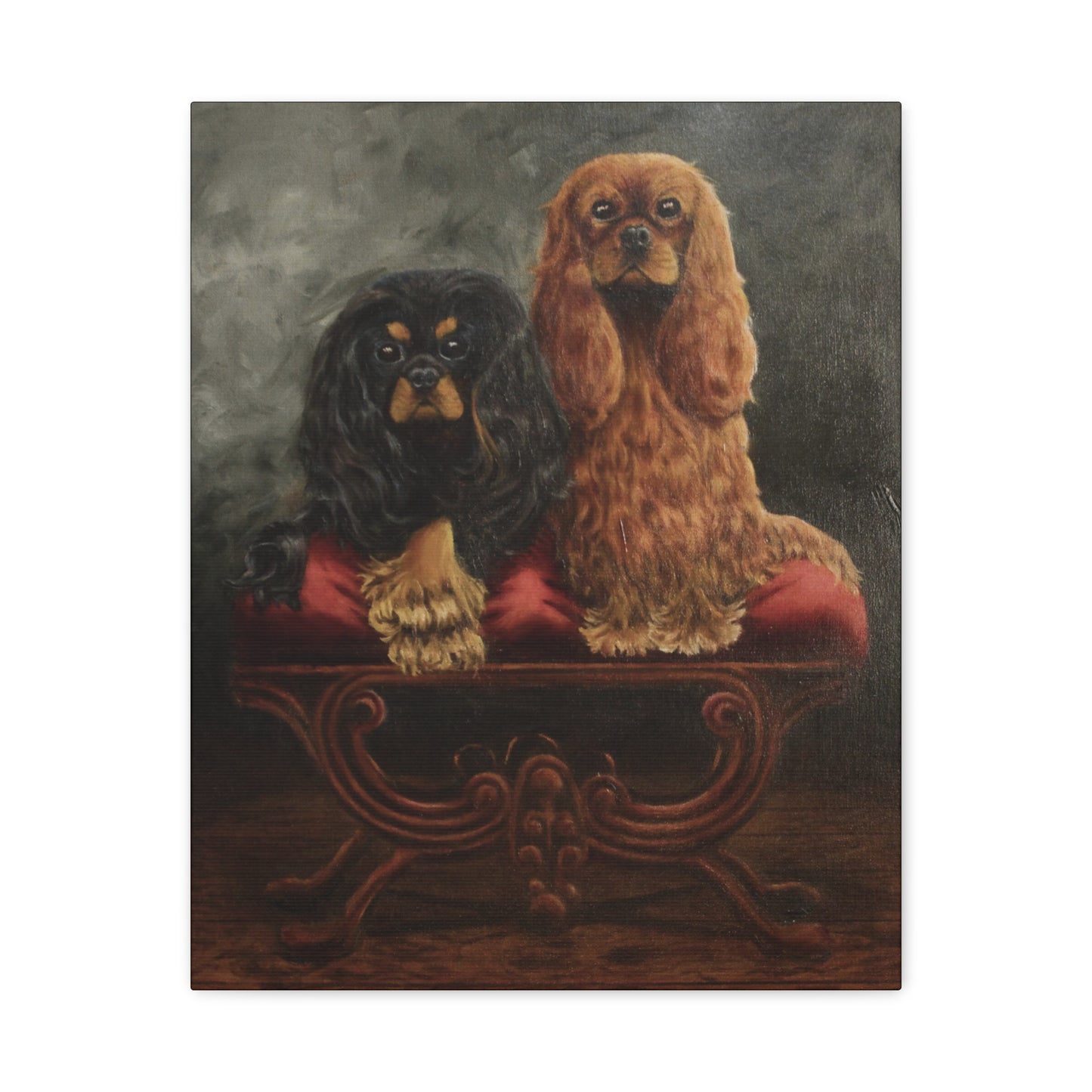 "Solid Sisters" Canvas Print Cavalier King Charles Spaniel Art