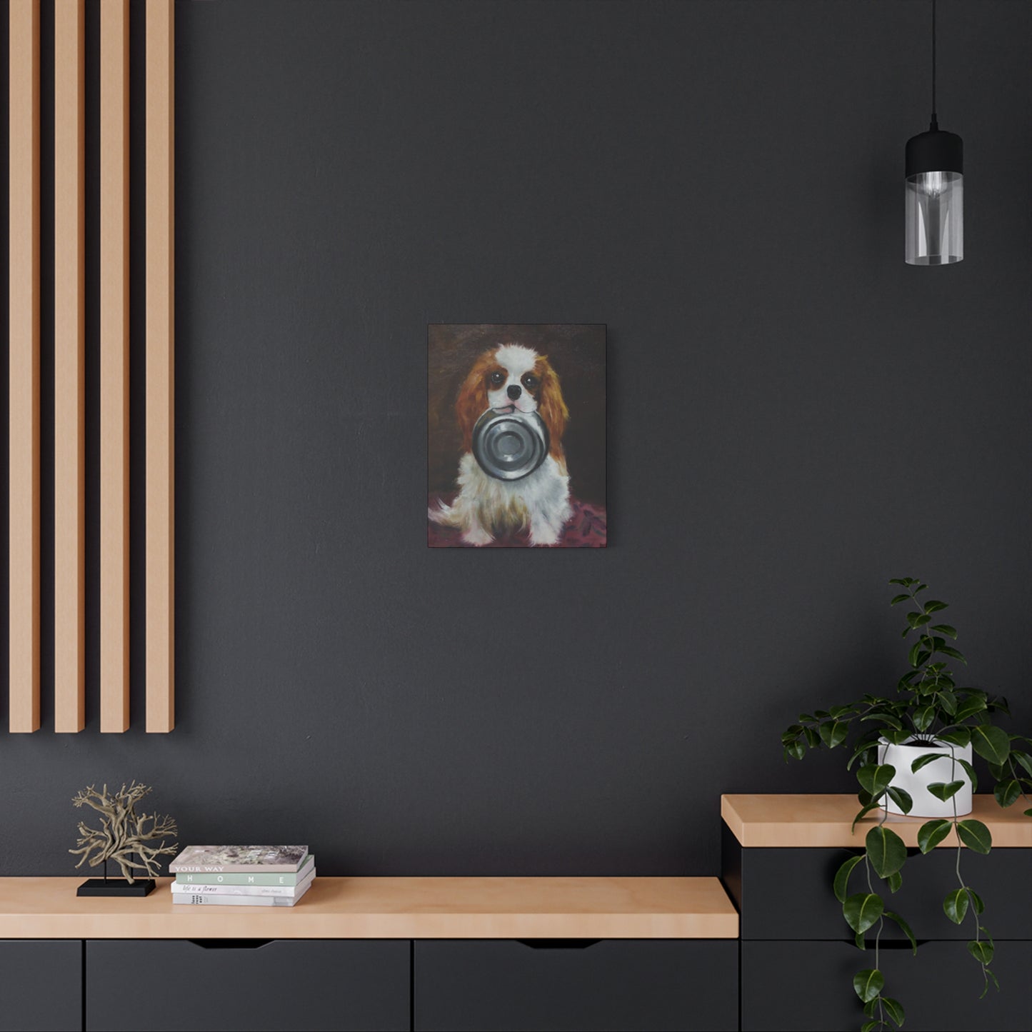 "Dixie Cup" Canvas Print - Cavalier King Charles Spaniel Art