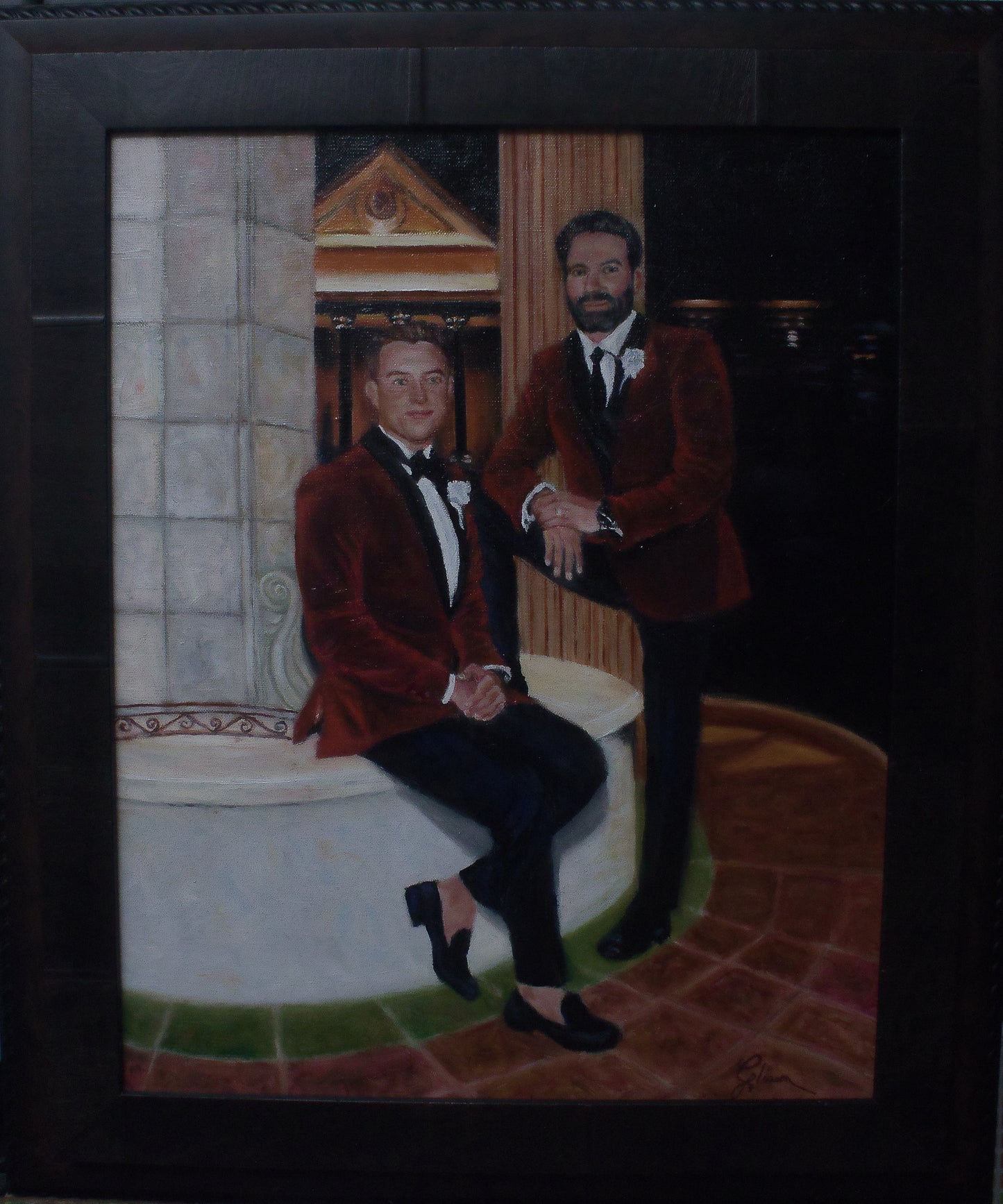 "Sharp Dressed" Original Oil Painting on Canvas - Two Gentlemen Portrait 16x20