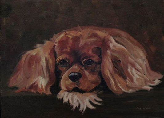 Original Oil on linen "THOUGHTFUL REPOSE"